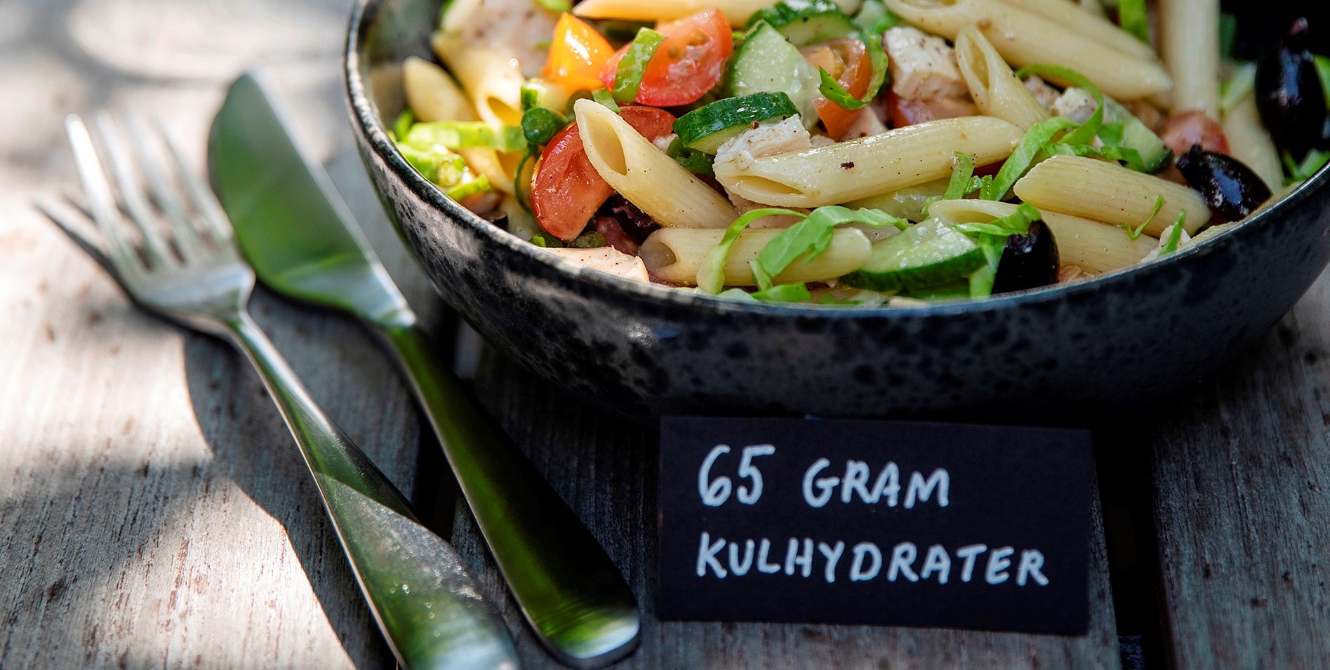 Billede af en skål med pasta