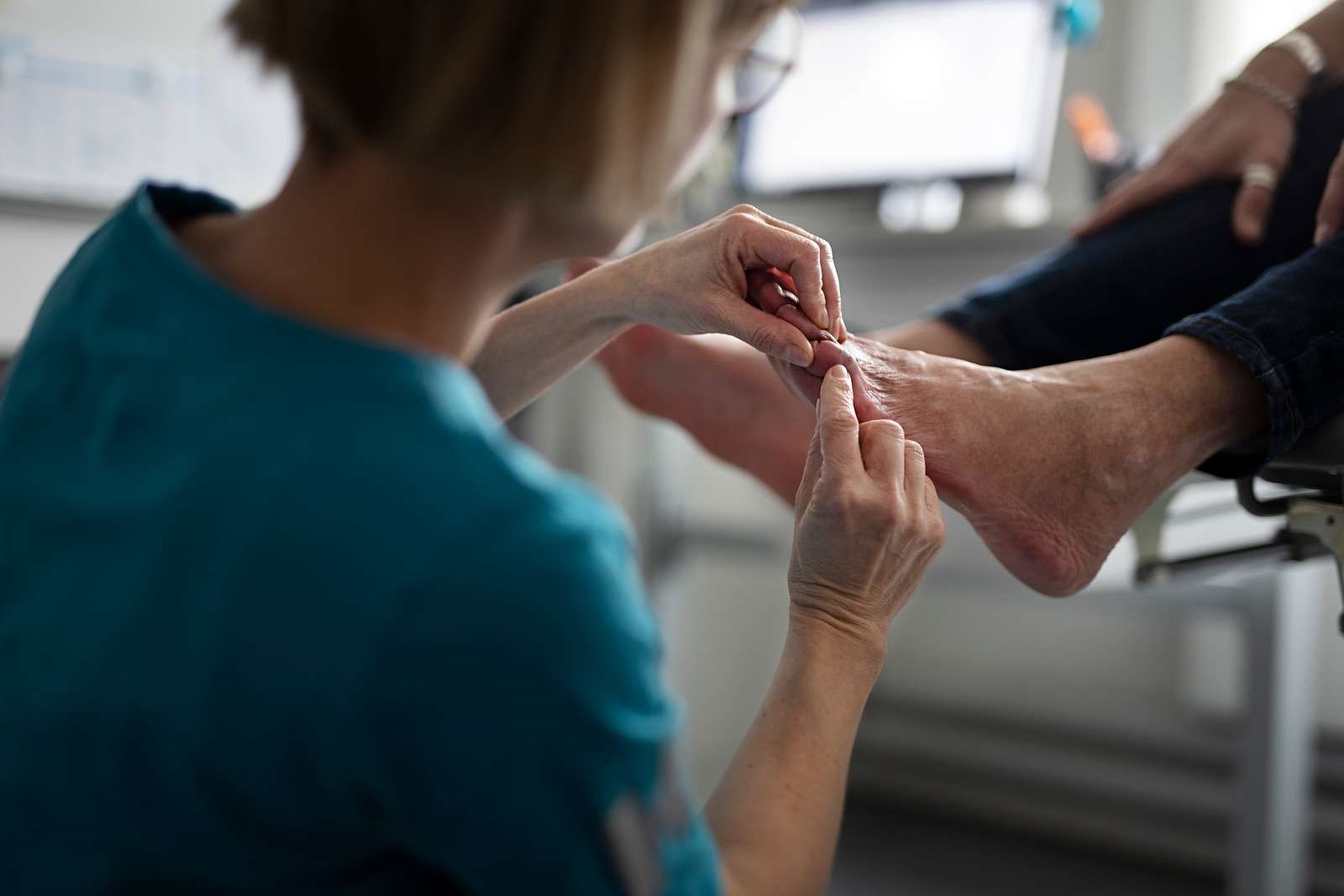 Billede af en fodundersøgelse