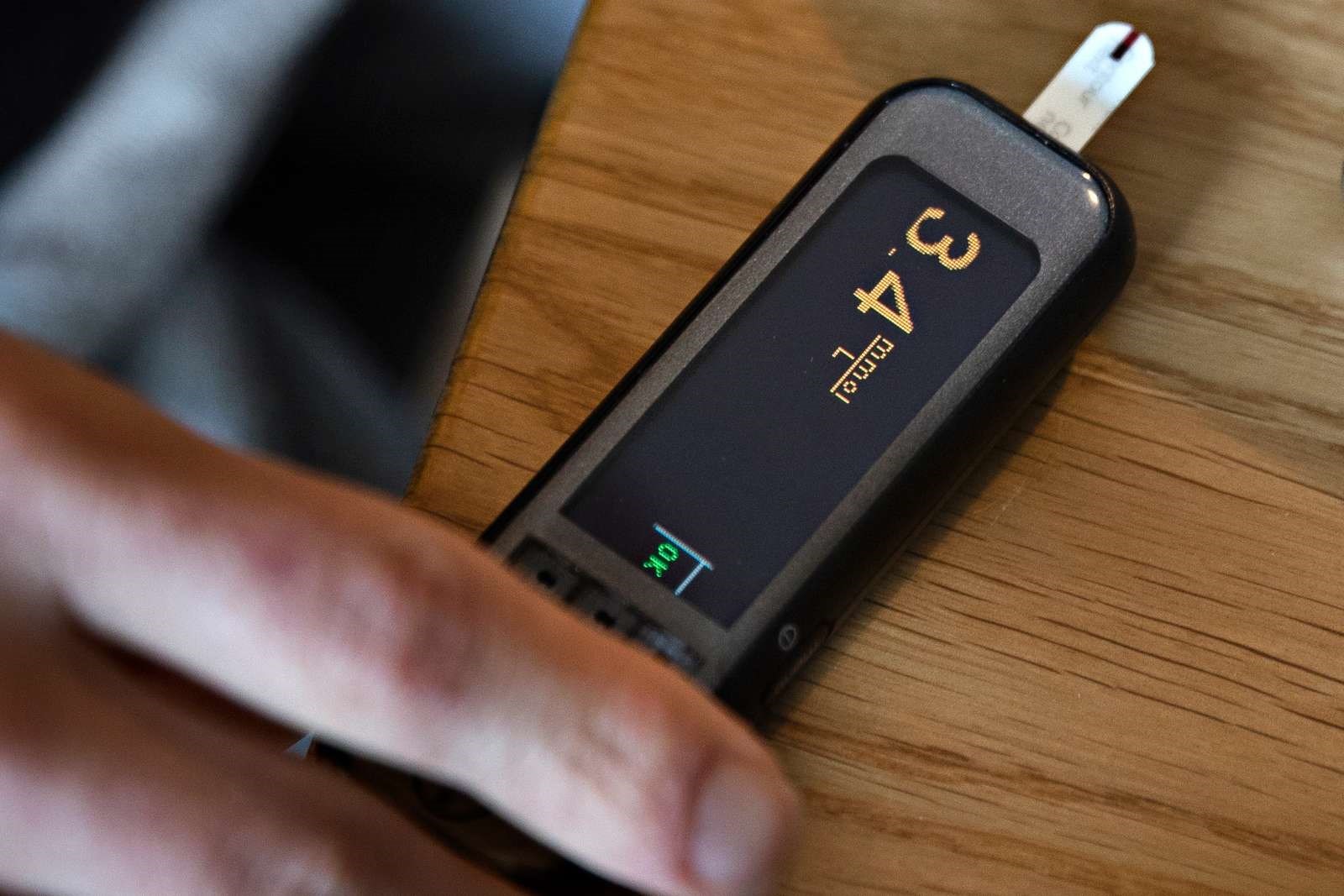 Billede af en blodsukkermåler